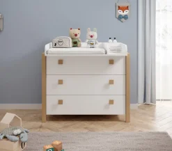 Wickelkommode BEACH Kiefer weiß/ Abs. Birke