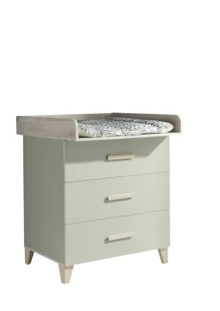 Wickelkommode PRIZZI pastellgrün/ braun