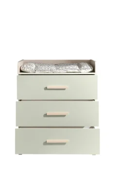 Wickelkommode PRIZZI pastellgrün/ braun
