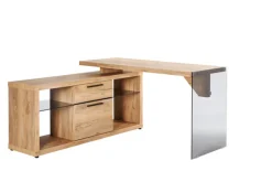 Winkelschreibtisch 142 x 140 x 74 cm Holznachbildung braun