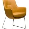 WK WOHNEN WK-WOHNEN Armlehnstuhl Lederbezug gelb