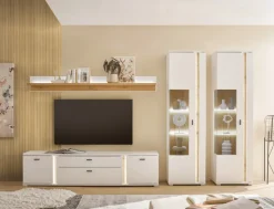 Wohnkombi LONG ISLAND 4-teilig cm weiß/braun