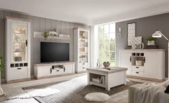 Wohnkombi VIII FLORENZ 4-teilig 320x201 cm weiß/braun