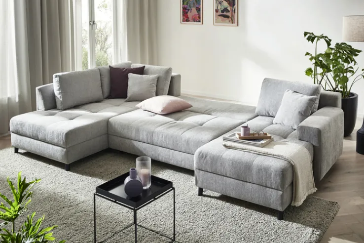 QUARTIER Wohnlandschaft FARIS 202 x 325 x 170 cm grau