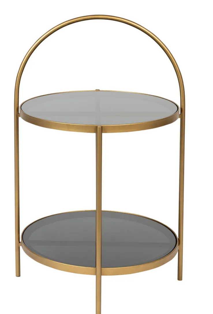 zuiver Beistelltisch EVE goldfarbig/ schwarz