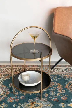 zuiver Beistelltisch EVE goldfarbig/ schwarz