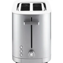 ZWILLING Toaster ENFINIGY kurz silberfarbig mit Brötchenaufsatz